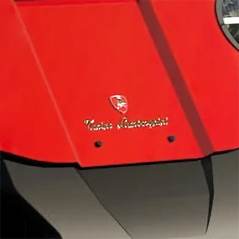 Tonino Lamborghini logo on golf cart